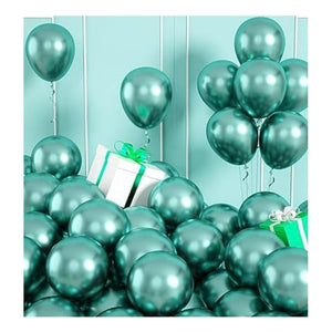 25 Set De Cumpleaños Globos Cromados Globos Cumpleaños 25cm Verde Oscuro Redondo