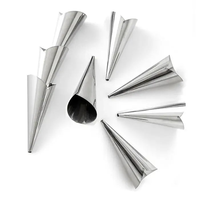 Pack X36 Cono Molde Para Cannoli Cachito Croissant Pan Danes Moldes De Cannoli Moldes Croissant Molde Para Pan Danes Cono Molde Para Cachito Molde De Croissant Accesorios Hornear Pasteleriuscl Gris