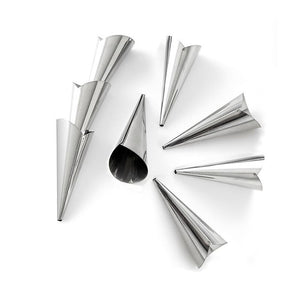 Pack X36 Cono Molde Para Cannoli Cachito Croissant Pan Danes Gris