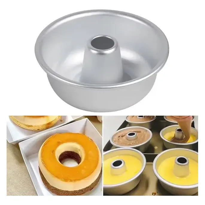 Molde Torta Molde Queque Redondo Molde Aluminio Flanera 20cm Moldes De Tubo Acanalado Para Hornear Pastel Molde Para... Plateado