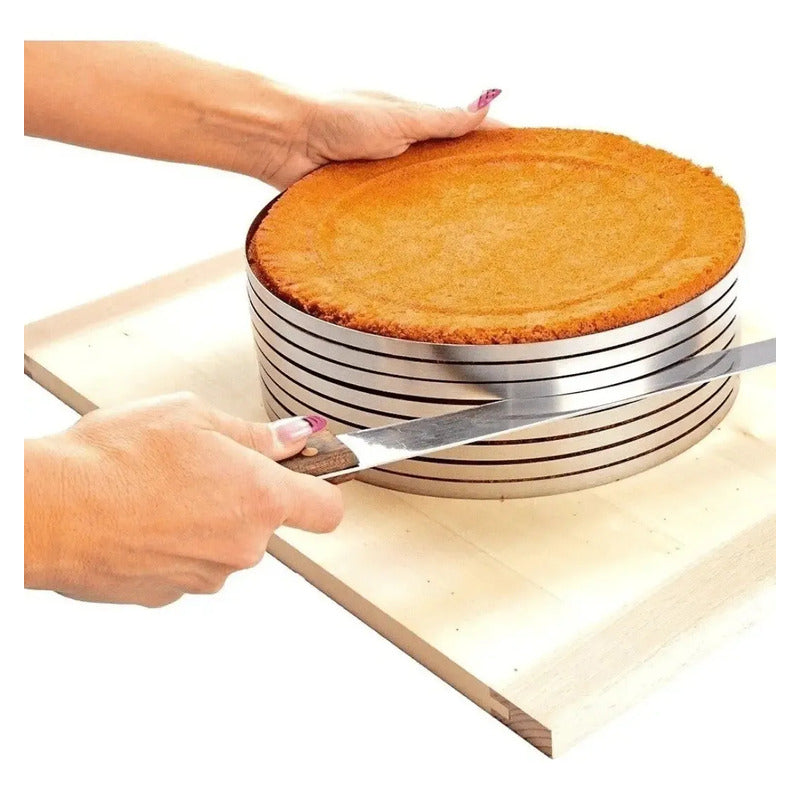 Cortador De Bizcocho Cortador De Torta 30cm + 1 Cuchillo Gris Claro