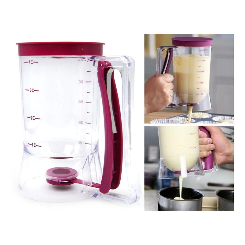 Pack X2 Dispensador De Masa Dispensador Masa Torta Queque  X2 Morado