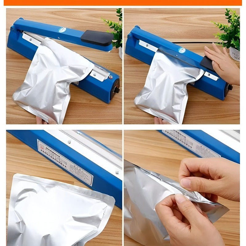 Sellador De Bolsas Selladora Termica Selladora Plastico 20cm Azul