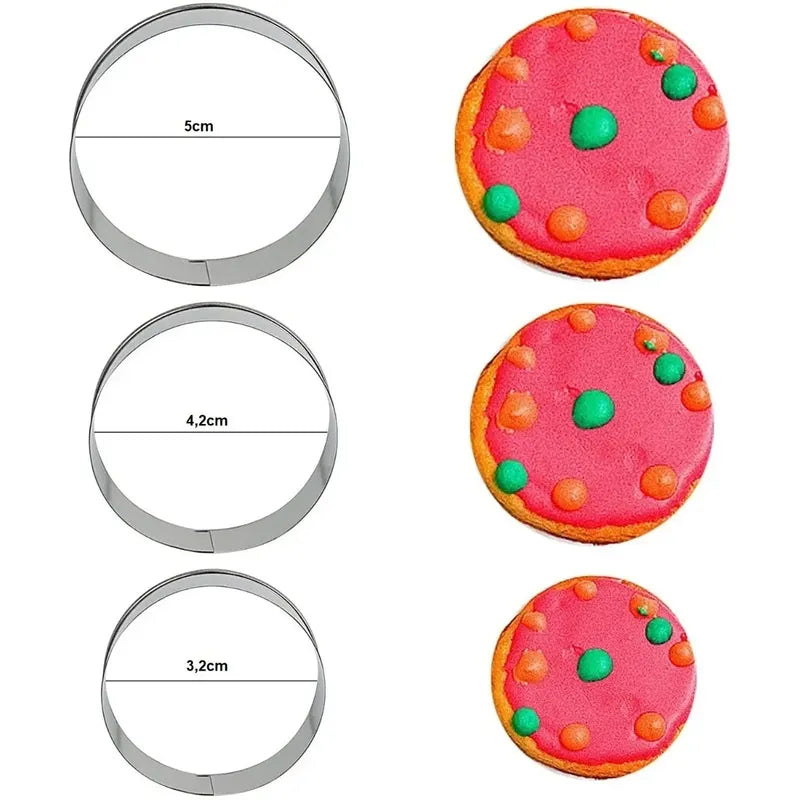 12 Moldes De Galleta Cortador Galletas Moldes Galletas 5867 Gris Claro Flor, Circulo, Estrella, Corazon 5867