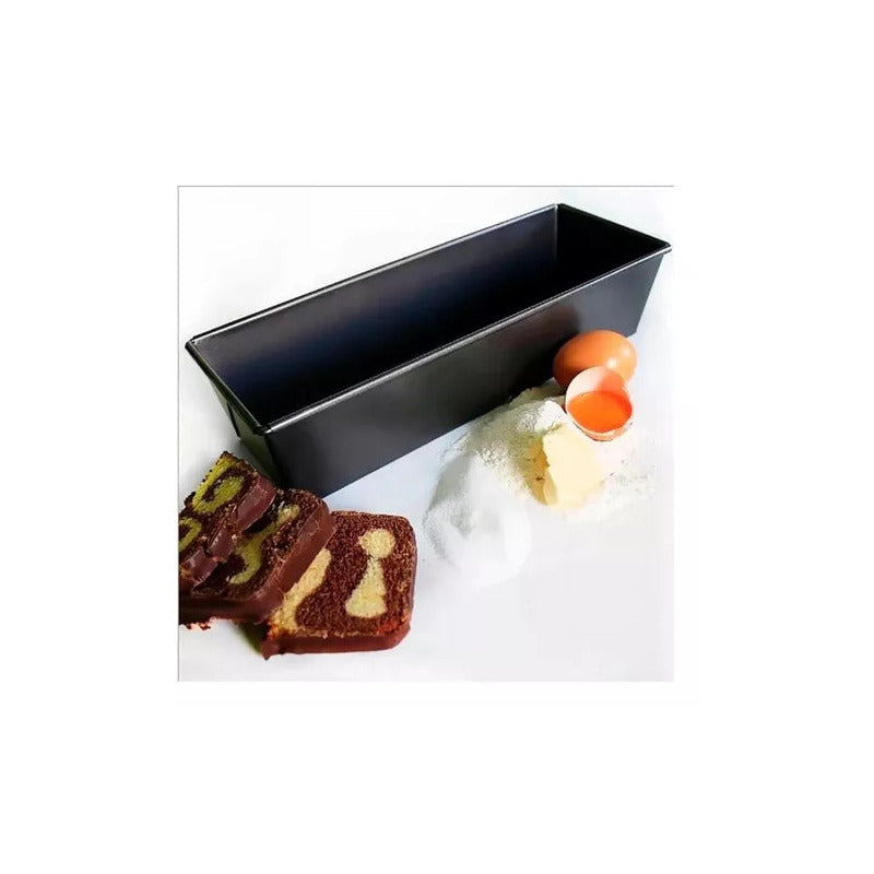 4 Molde Pan Molde Para Pan De Molde Rectangular Queque 30cm  Gris