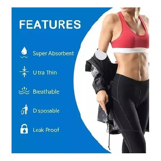 X120 Parches Protectores Piel Antitranspirantes Axilas Polera Antitranspirantes Protectores Dérmicos Protectores... Blanco