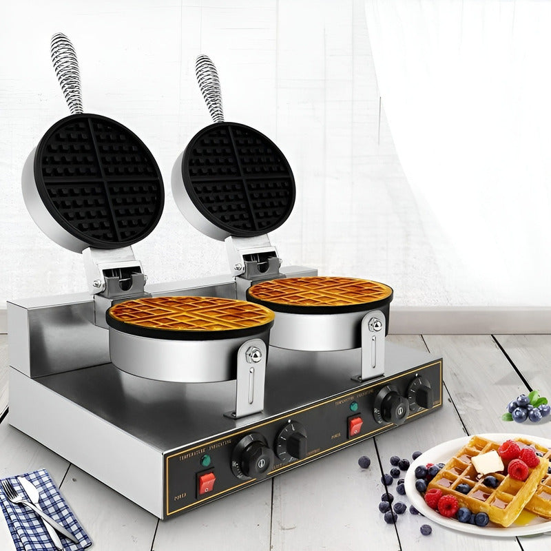 Waflera Doble Maquina Para Waffles Waflera Grande 1250w