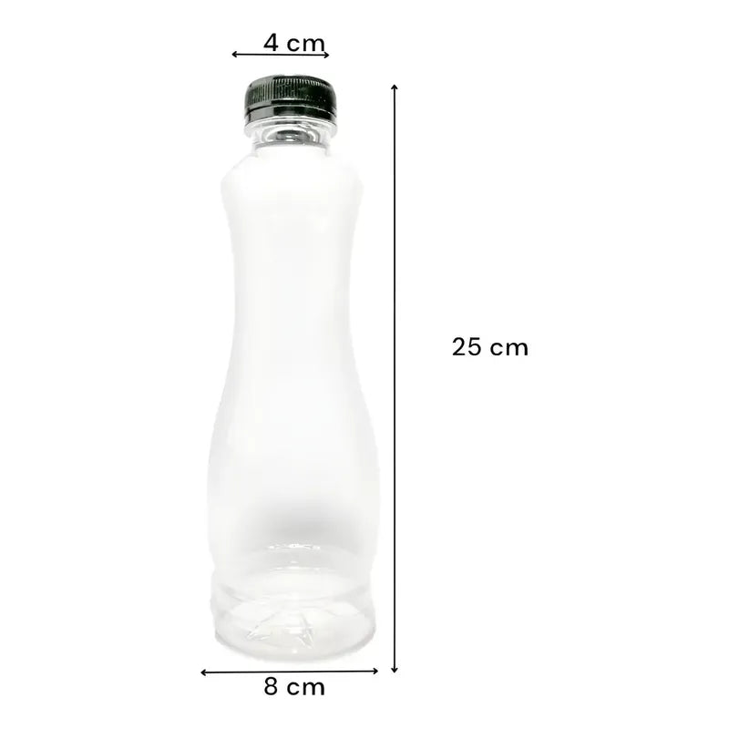 Set 12 Botellas Plasticas Transparentes Botella C/tapa 800ml Botellas Para Venta De Aguas Y Bebidas Botella Pet Con Tapa... Transparente