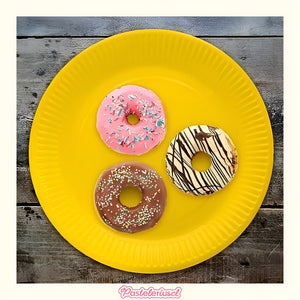 10 Platos Cumpleaños Platos De Papel Platos Desechables 18cm Amarillo