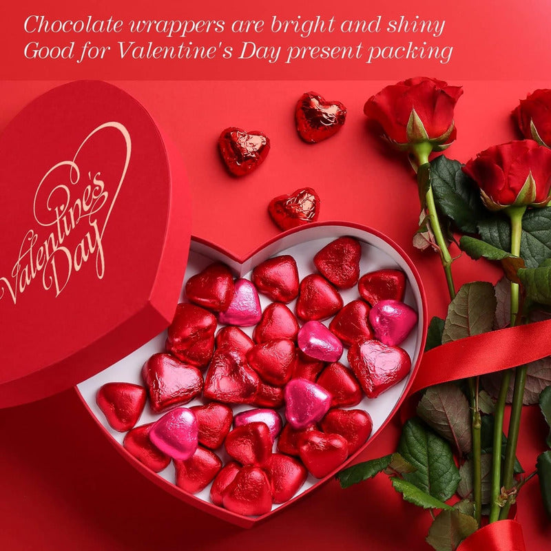 100 Envoltorios De Bombones Laminas Papel Metalizados Bombon Rojo