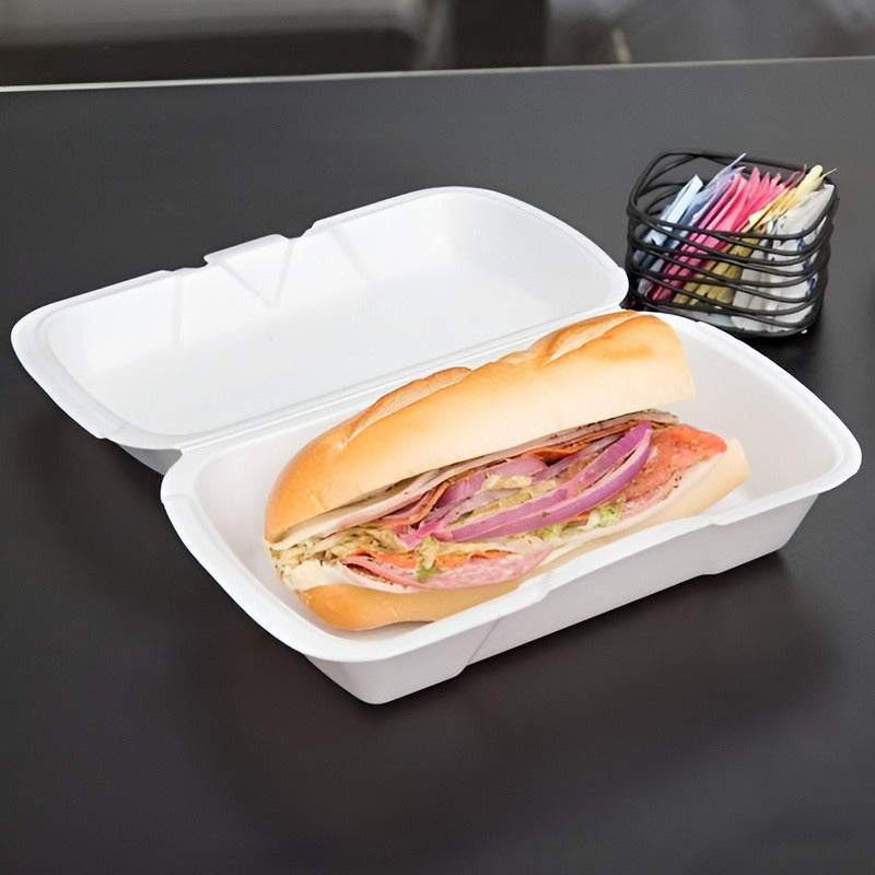 Envases De Plumavit Para Comida Porta Completo Pack 50und