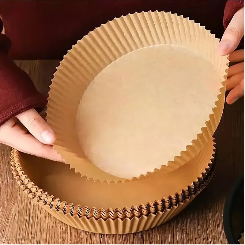 Forro Freidora De Aire Papel Mantequilla 16 Cm Antiadherente Papel Desechable Para Freidora Forro Para Air Fryer Accesorios Para Freidora De Aire Papel De Hornear Papel Antiadherente Pasteleriuscl