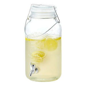 Dispensador De Bebidas Jarro De Vidrio Para Jugos Jarra 3.8l Color Transparente