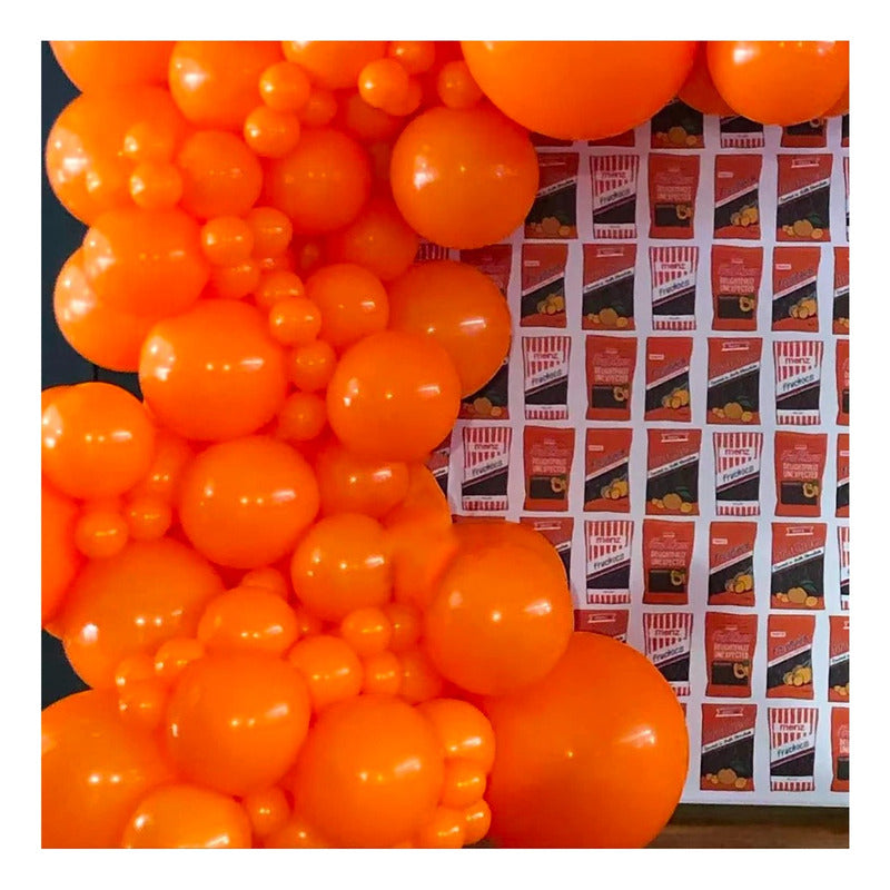 Pack 25 Set De Cumpleaños Globos Cumpleaños Globos Naranja Pack X25 Globos Naranja Metalizado 100943