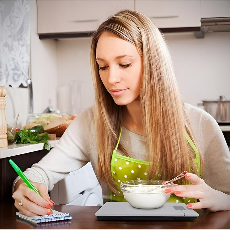 Gramera Digital Pesa Gramera Cocina Pesa Alimentos 5kg/0.01g Plateado 5 Kg