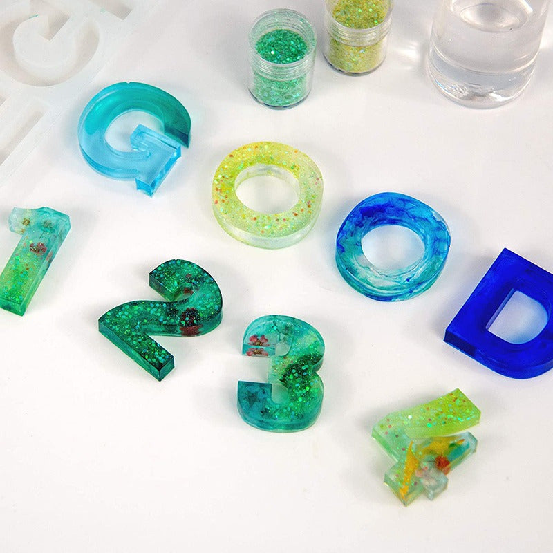 Molde De Silicona Letras Moldes De Silicona Molde De Letras  Blanco