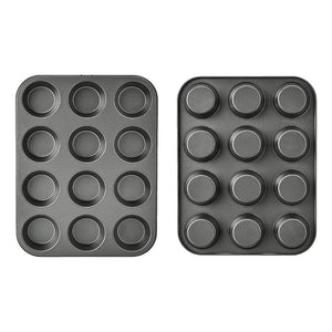 Bandeja Molde Para Cupcakes, Muffins (12 Cupcakes) Color Negro