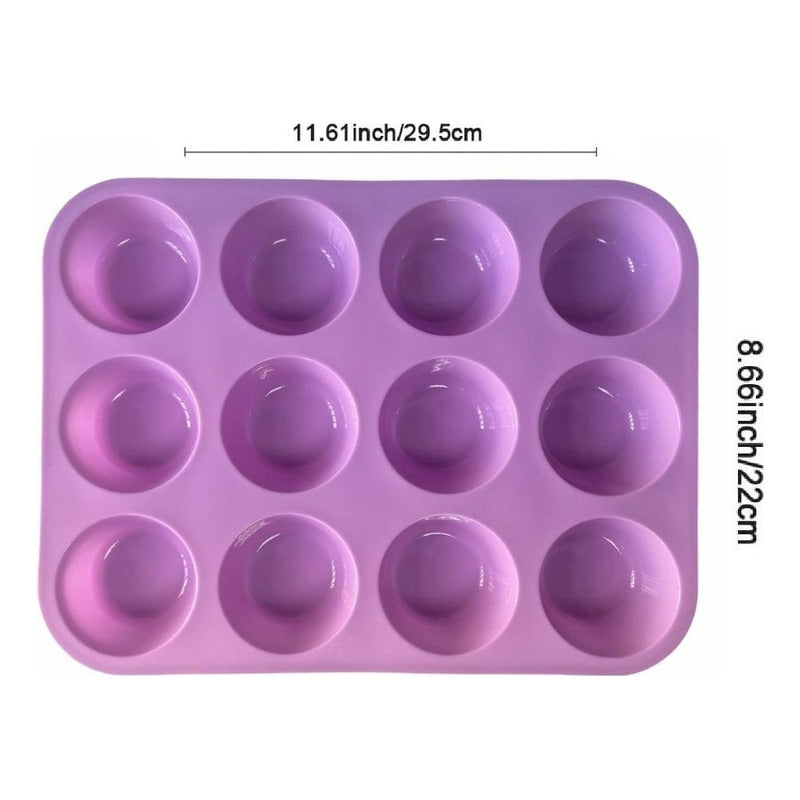 Pack X2 Molde Cupcakes Molde 12 Magdalena Molde Muffin 12 Multicolor