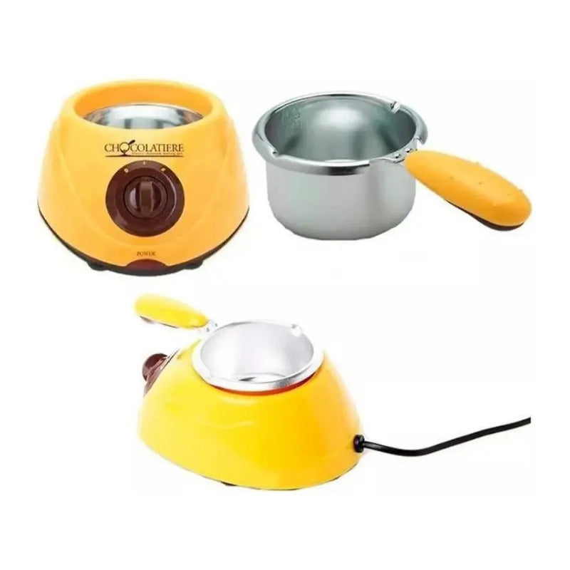 Fondue De Chocolate Eléctrica Amarilla Con Olla De Aluminio Qatar Shop Amarillo