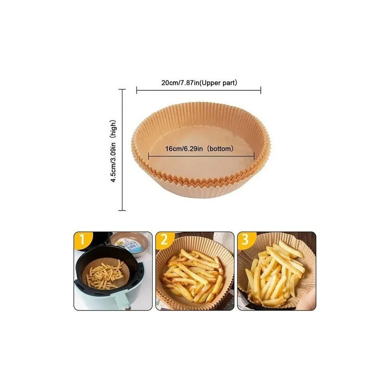 X100 Forros Desechables Antiadherente Freidora Para Air Frye