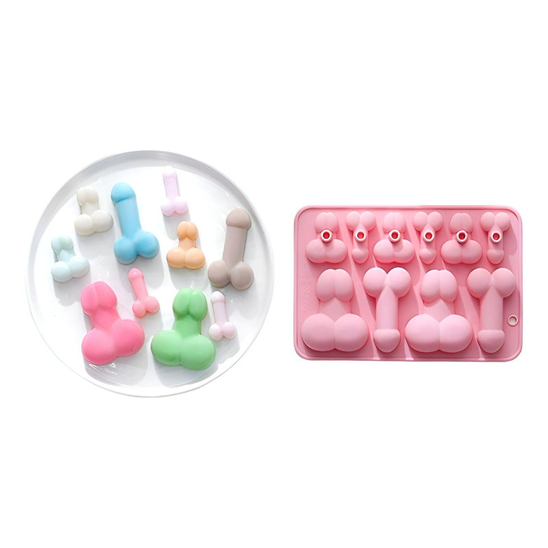 Moldes De Silicona Reposteria Mini Pene Molde Silicona 10cav