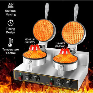 Waflera Doble Wuafleras Wafleras Con Formas Waffles Burbuja Maquina Para Hacer Waffles Maquina De Waffles Guaflera Electrica Antiadherente Wuaffle Burbuja Máquina Comercial De Wafles Pasteleriuscl