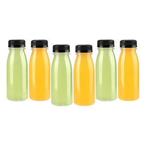 6 Botellas Plasticas Transparentes Botella Con Tapa 300ml Color Transparente