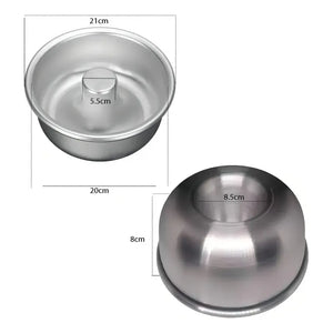Molde Torta Molde Queque Redondo Molde Aluminio Flanera 20cm Moldes De Tubo Acanalado Para Hornear Pastel Molde Para... Plateado