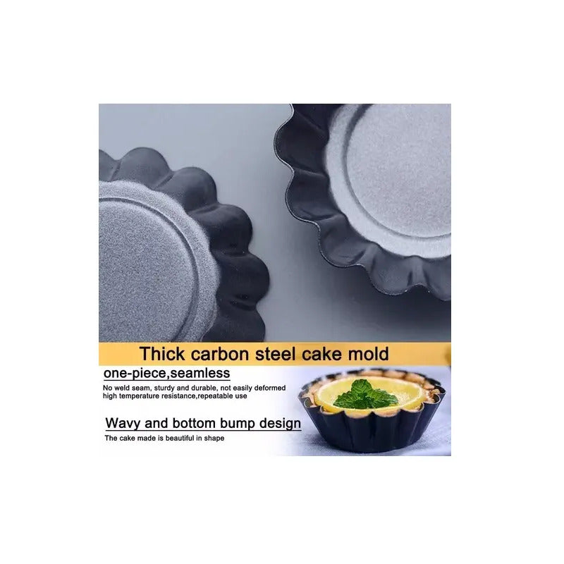 Pack 48 Molde Mini Tartaleta Tarta Moldes Para Reposteria 8cm 8275 Moldes Tartaleta Desmontable Molde 8cm Fija Mini Pie... Gris