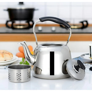 Tetera De Te Tetera De Agua Teteras Filtro Te Infusor 3.0 L Plateado
