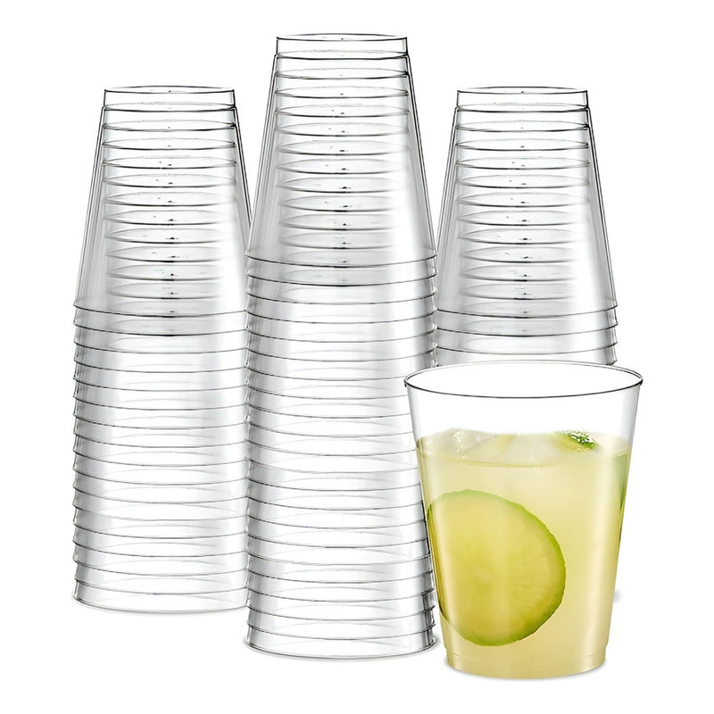 X100 Set Vasos Desechables Vaso Plastico Acrilicos 438 Ml Transparente 438 Ml