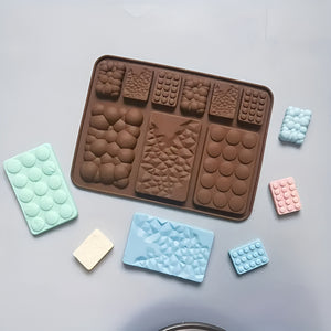 Pack X4 Moldes Chocolate Molde De Silicona Reposteria Gofres