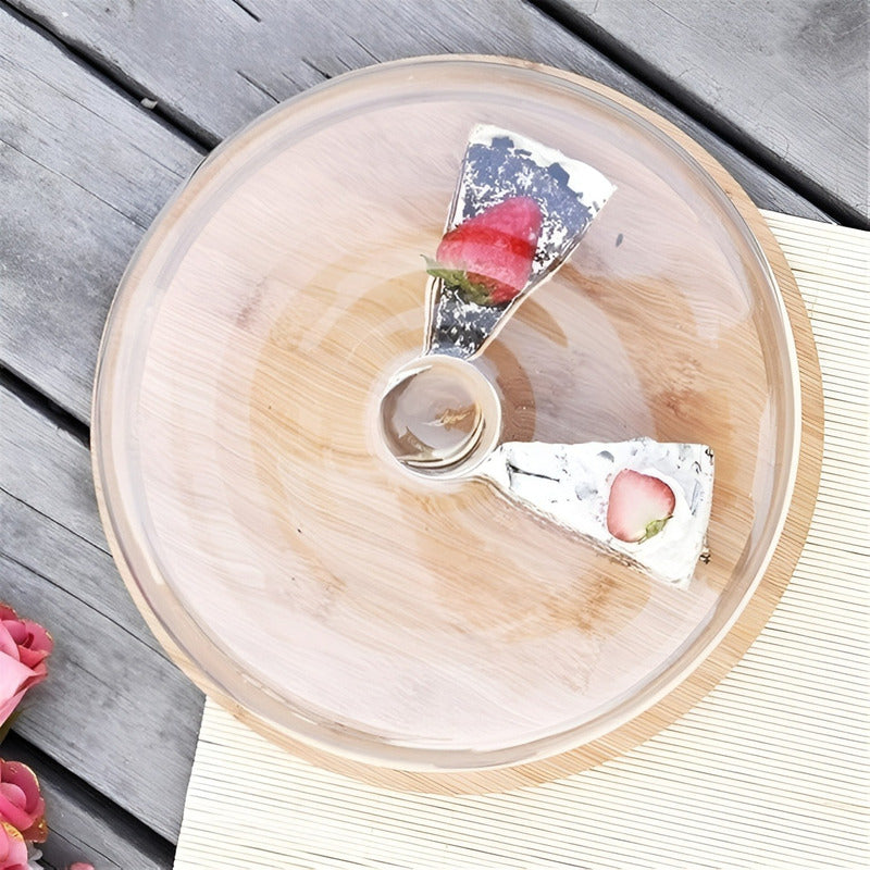 Base Para Tortas Porta Torta Con Tapa Porta Cupcakes 33cm Caqui