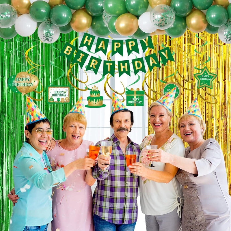 Cortina Verde Guirnaldas Cumpleaños Guirnalda Cumpleaños 2m Verde 101065 Cortina De Cumpleaños Verde 101065