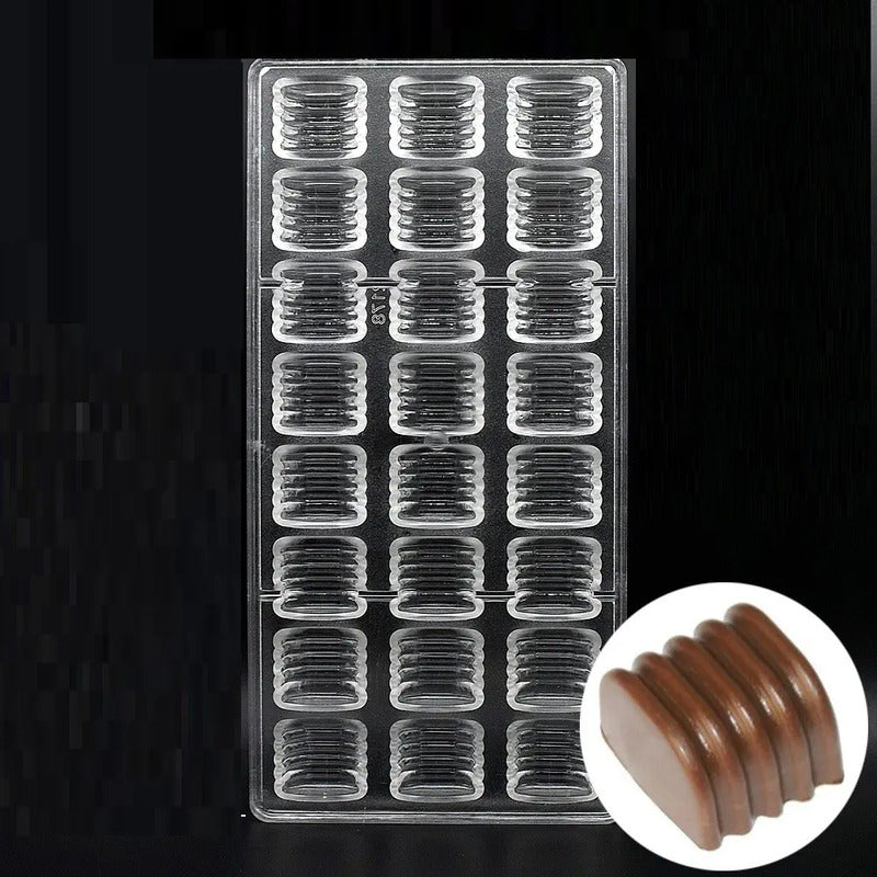 Molde Chocolate Acrilico Molde De Chocolate Molde Lineal Blanco