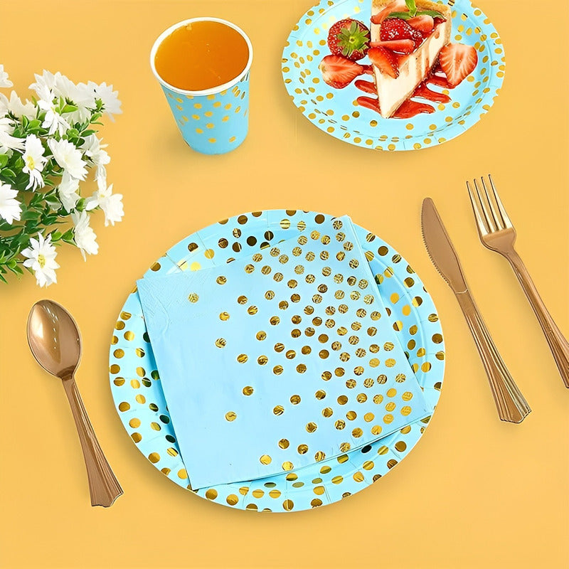 X20 Vasos Desechables Servilletas Platos Decoracion Fiestas