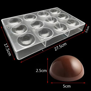 Set X4 Molde De Chocolate Policarbonato Molde Bombones 12cav