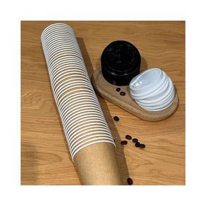 X150 Vasos Para Cafe Vaso Kraft Vaso Polipapel C/tapa 12oz