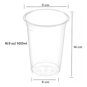 100 Vaso Desechable Plastico Vaso 16oz Vasos Plasticos 500ml Desechables Vasos Para Bebidas Juego De Vasos Descartables... Transparente 16.9 Oz 500ml