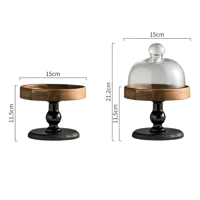 Base Para Cupcakes Base De Torta Porta Cupcake Soporte 15cm Negro