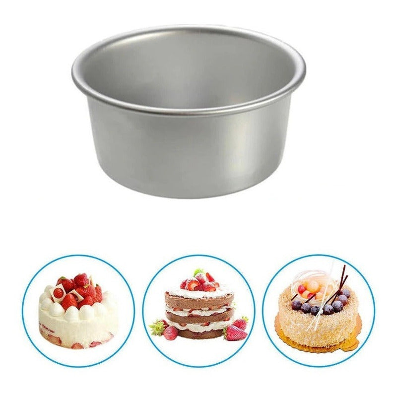 Molde Queque Redondo Molde Torta Molde Queques Aluminio 16cm Gris