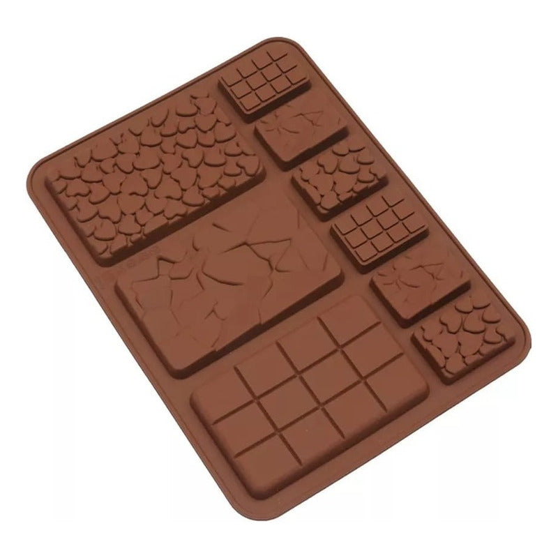 Moldes De Chocolates Moldes Barra De Chocolate Silicona B9  Marrón