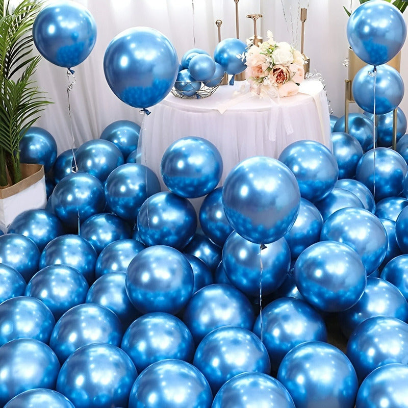 50 Globos Feliz Cumpleaños Decoracion Globos Set De Globos Azul Claro Globos De Cumpleaños