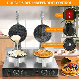 Waflera Doble Wuafleras Wafleras Con Formas Waffles Burbuja Maquina Para Hacer Waffles Maquina De Waffles Guaflera Electrica Antiadherente Wuaffle Burbuja Máquina Comercial De Wafles Pasteleriuscl