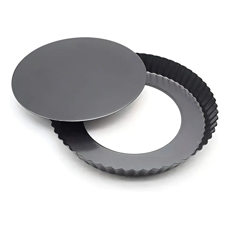 Molde Kuchen Sweet Cook Desmontable Acero 24cm Circular Gris Oscuro