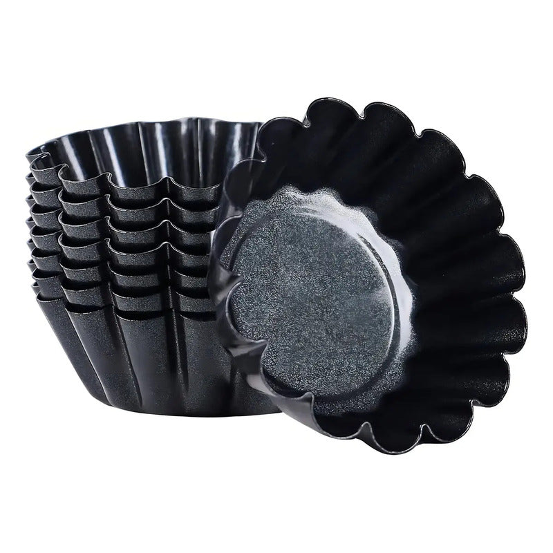 Pack 12 Molde Mini Tartaleta Tarta Moldes Para Reposteria Mini Moldes Para Hornear Moldes Para Quiche Estriados Para... Gris Oscuro