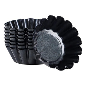 Pack 12 Molde Mini Tartaleta Tarta Moldes Para Reposteria Mini Moldes Para Hornear Moldes Para Quiche Estriados Para... Gris Oscuro