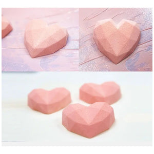 Molde Mini Corazon Diamante Molde Mini Corazón Geometrico 8 Bordó