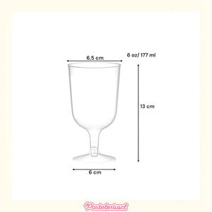 80 Copas Plastico Copas De Vino Transparente Desechables 6oz Transparentes