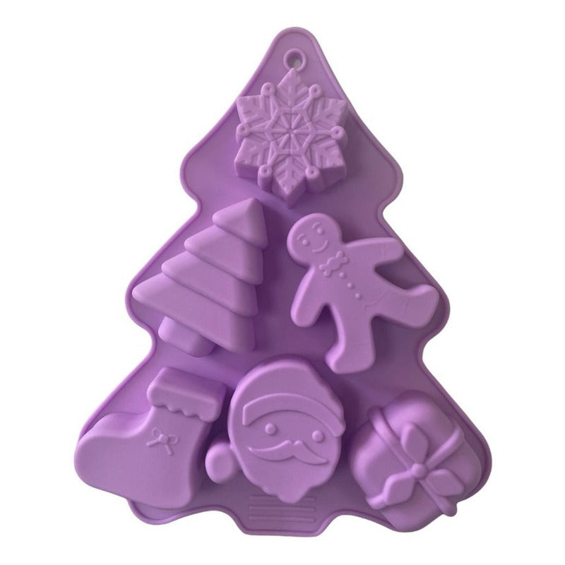 Molde De Silicona Molde Navidad Moldes Navideños Arbol Regal